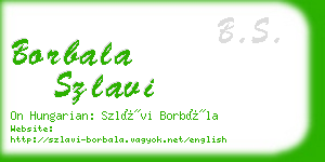 borbala szlavi business card